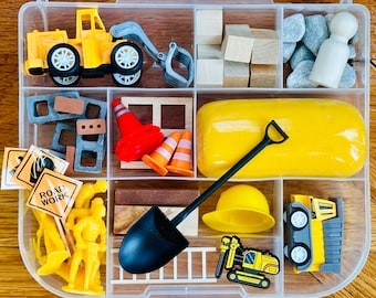 Construction Worker/Builder Playdough Sensory Kit for Kids