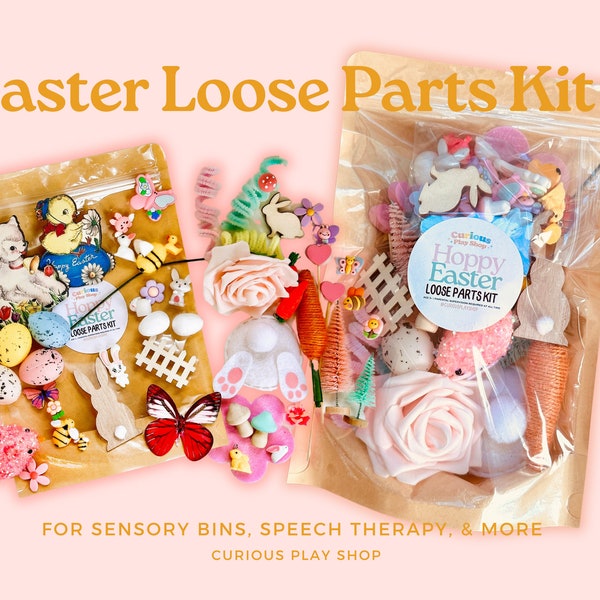 Easter Sensory Kit Loose Parts | Easter Sensory Bin, Toddler Activity, Children's Busy Kit, iSpy Game, Sensory Bin Objects