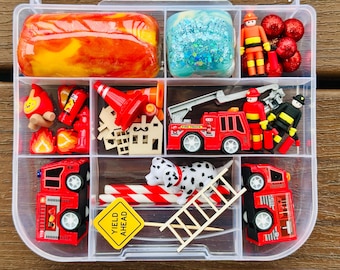Firefighter Sensory Kit: Playdough Activity for Kids