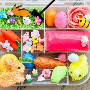 Easter Sensory Kit: Spring Montessori Homemade Playdough Kit for Kids/Toddlers