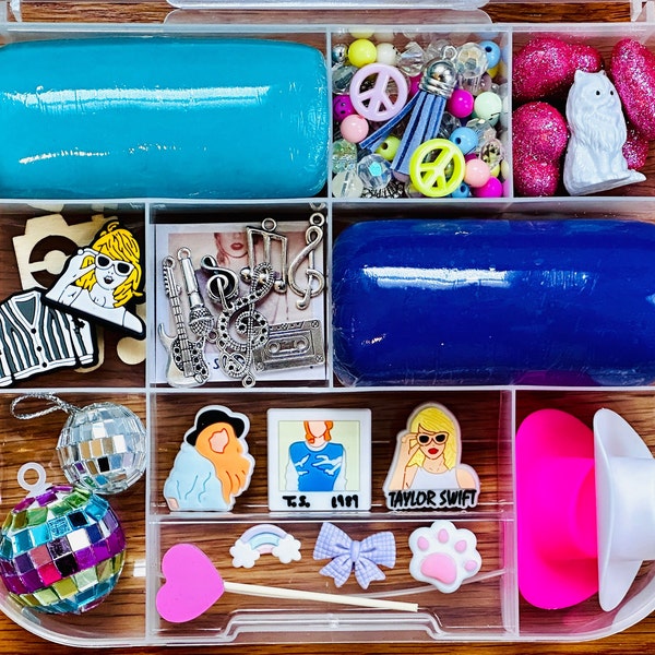 Swiftie Sensory Kit with Bracelet Kit | Gift for Swiftie, Homemade Playdoh Sensory Kit, Valentine's Day Gift for Kid's, Kid's Busy Box