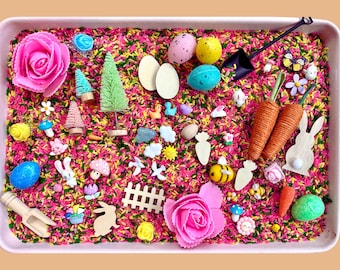 Easter Sensory Bin | Easter Activity Kit for Easter Basket, Colored Rice for Spring Sensory Bin, Gift for Children, Toddler Easter Basket