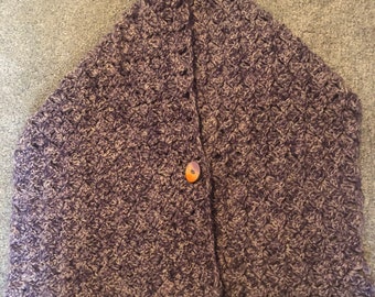 Purple scarf with button
