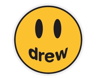 Drew House Justin Bieber Smiley Face Sticker Etsy Drew House Justin Bieber Smiley Face Sticker Etsy