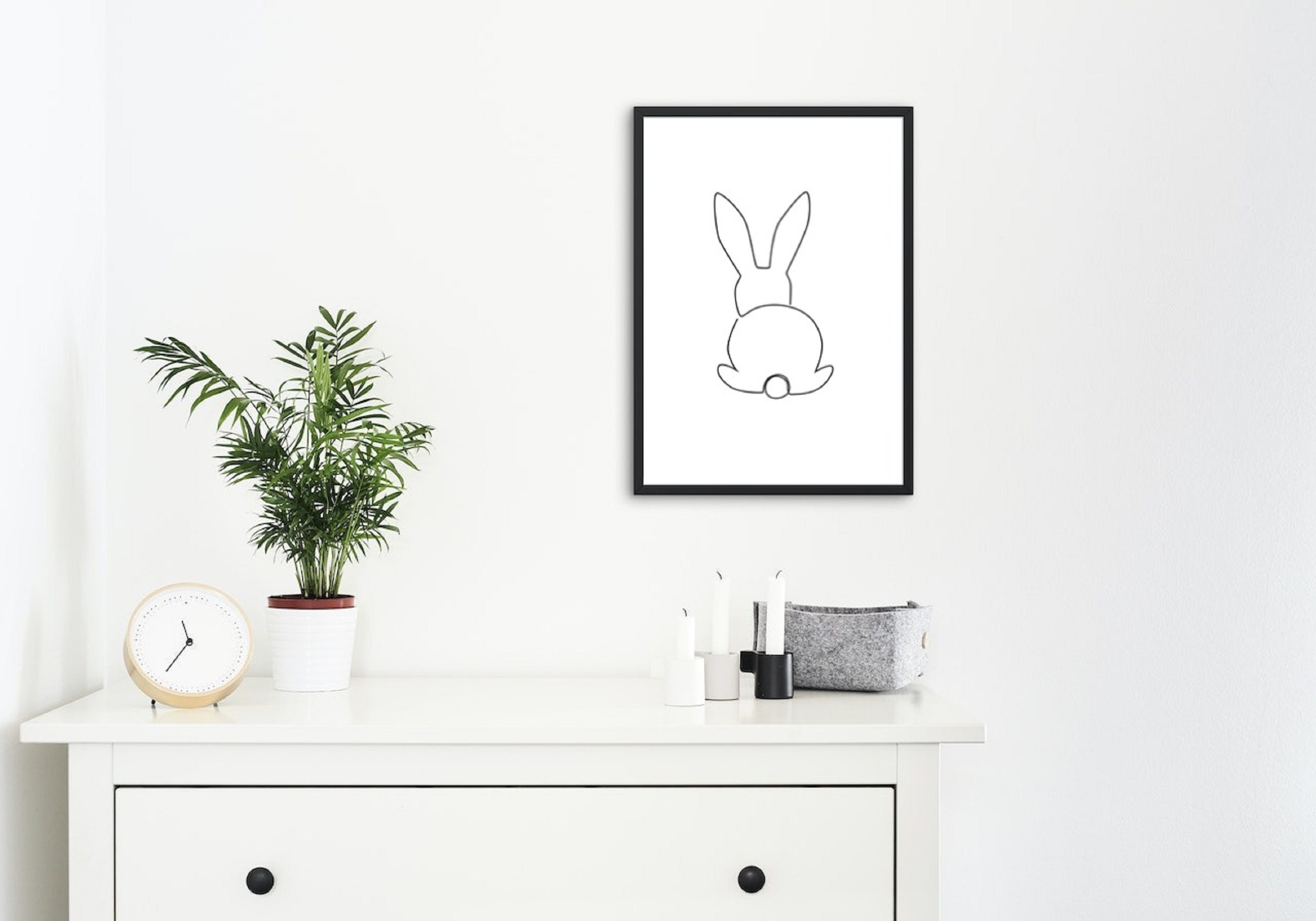Rabbit Line Art Printable, Rabbit Simple Line, Rabbit Line Art, Rabbit ...