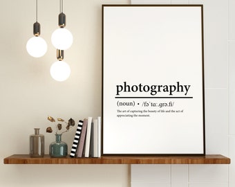 Photography Definition Print, Urban Dictionary, Funny Saying, funny definition print, definition art print, home office decor, Wall Print