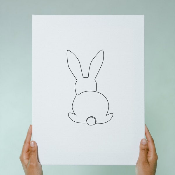 Rabbit Line Art - Etsy