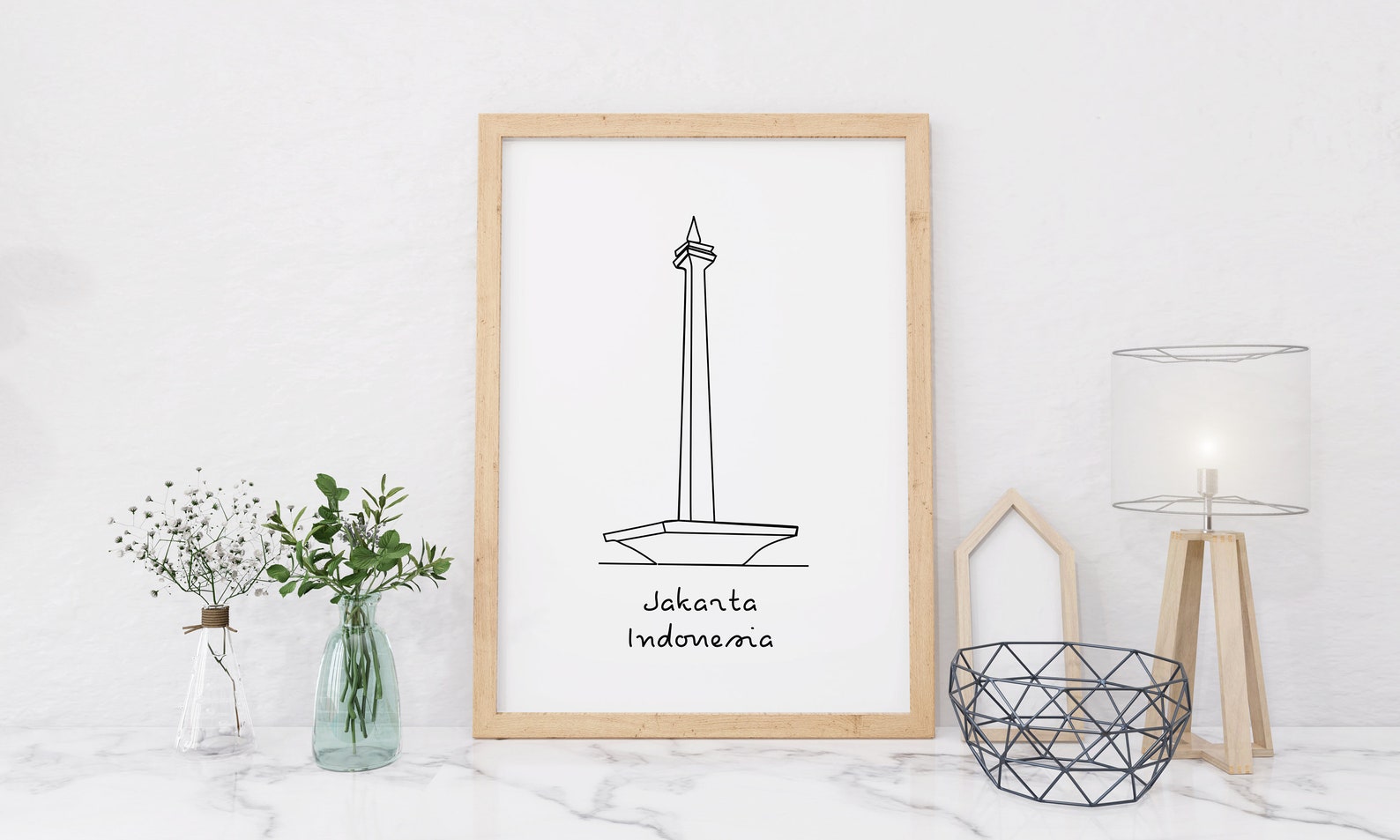 Jakarta Indonesia Poster Jakarta Indonesia Wall Art | Etsy