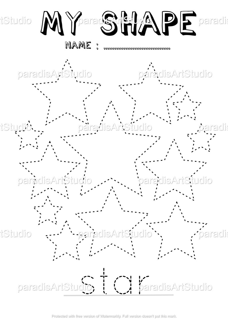 10 Worksheets Shape Tracing, Tracing Worksheet, Worksheets for Kids ...