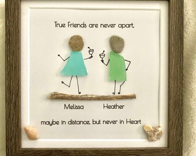 Personalized Friendship Sea Glass/couple Gift/valentines/mr & Mrs ...