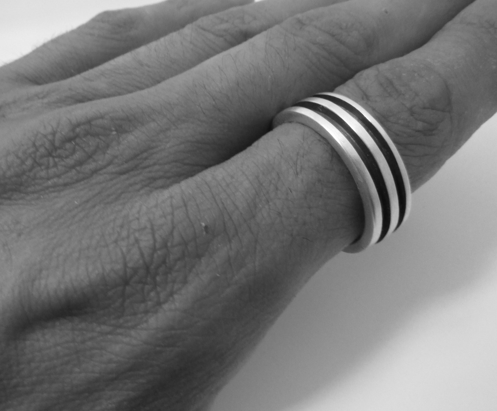 Silver RING Minimalist Wedding Men Unisex Ring Silver Etsy