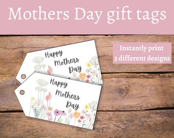 Mother's Day Tag Printable, Mother's Day Hang Tag, Mother's Day Tag, Mothers Day, Instant Download, Tag Download, Gift Tag