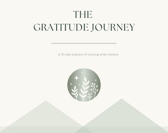 30-Day Gratitude Journal Printable | Guided Self-Care Workbook (Digital Download)