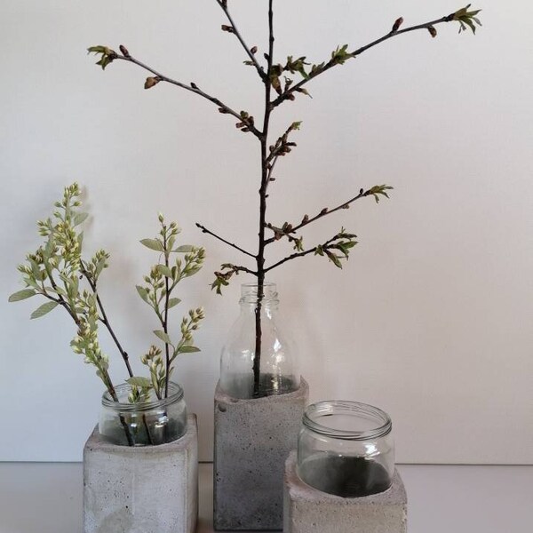 Concrete Vase Etsy