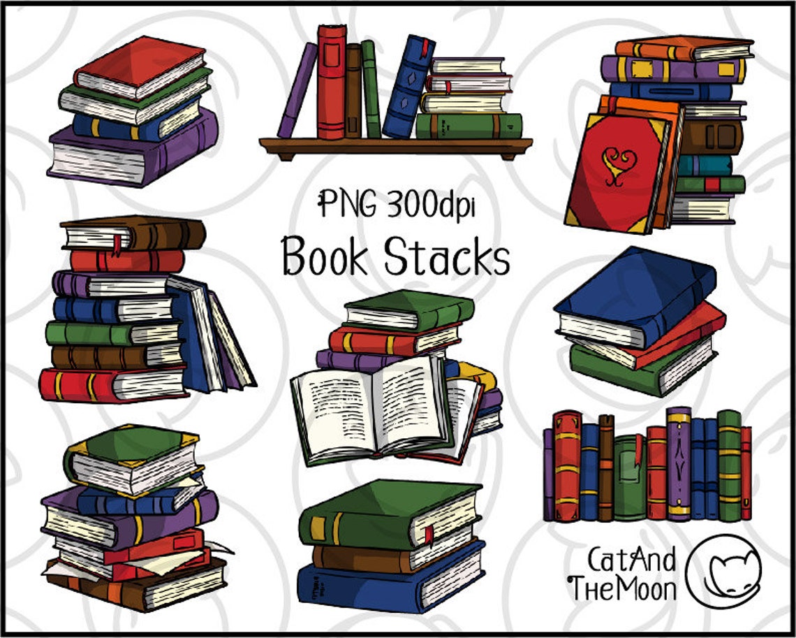 Book Stack Clipart - Book Clipart, Stacked Books Png, Book Stack Png ...