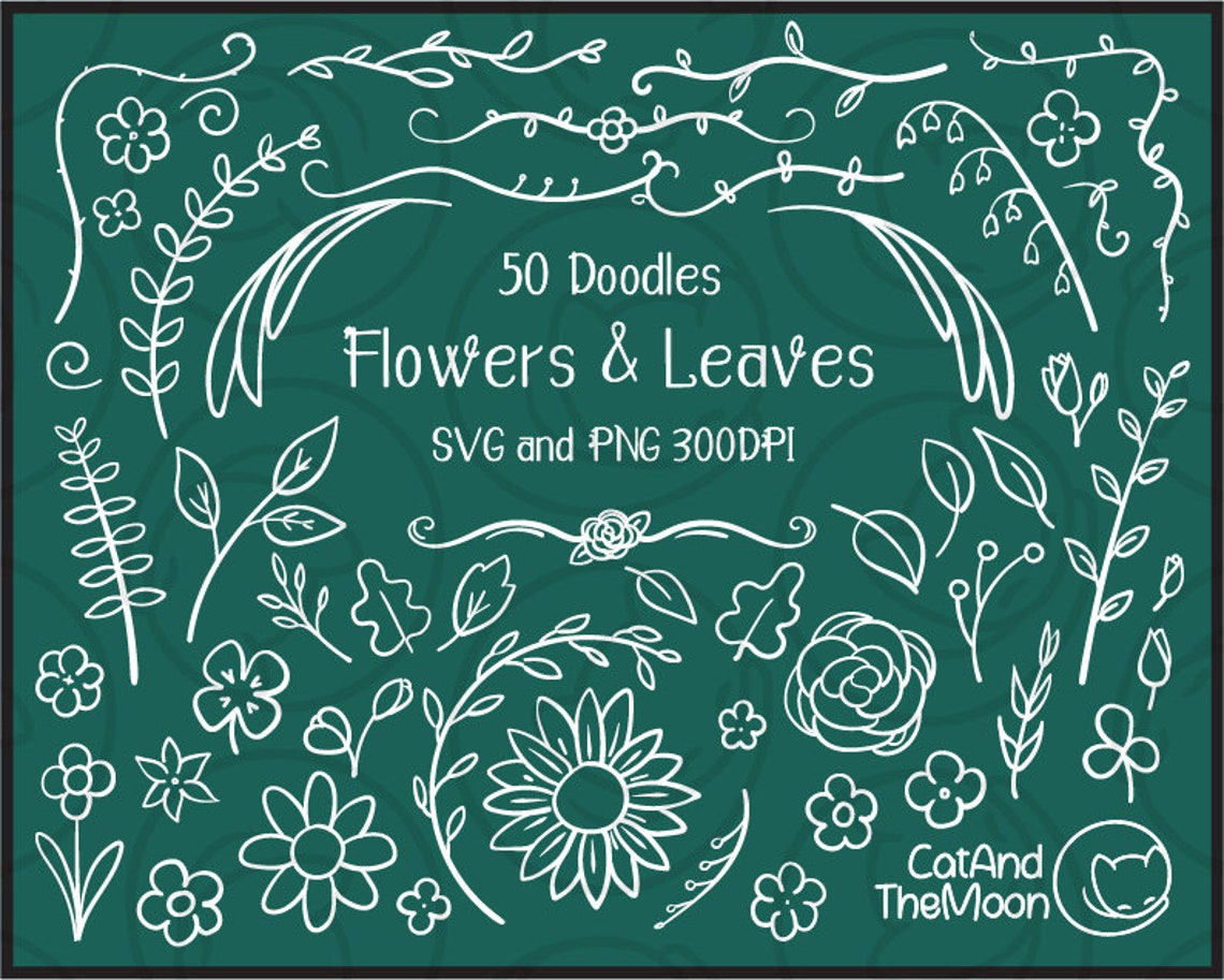 Doodle Flower - Vines Svg, Hand Drawn Flower, Hand Drawn Vines, Nature ...