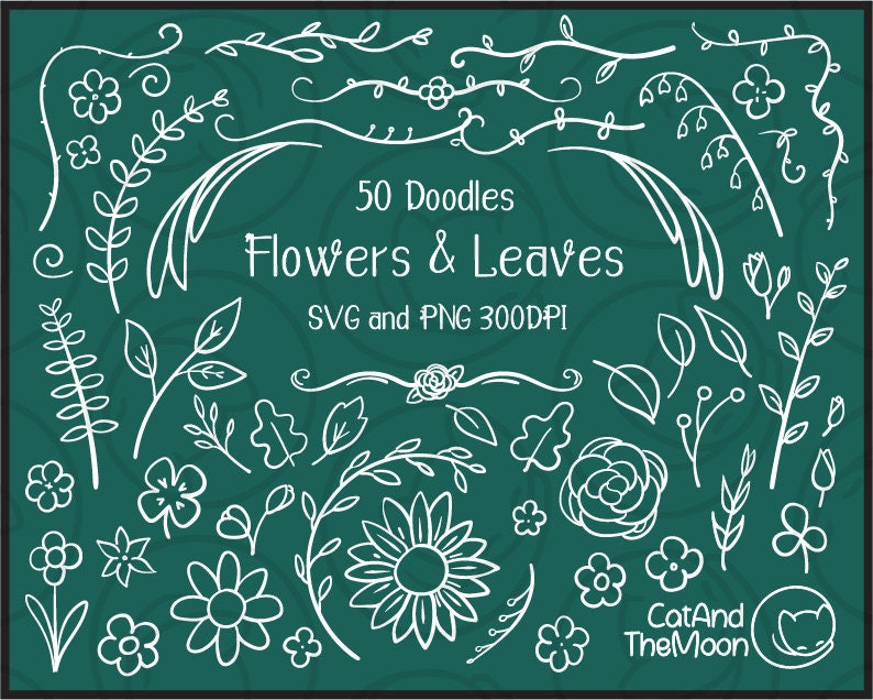 Doodle Flower - Vines Svg, Hand Drawn Flower, Hand Drawn Vines, Nature ...
