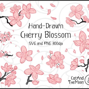 Kirschblüte Png, Kirschblüte svg, Sakura Blumen Png, Sakura Blumen svg, Kirschblumen Png, Sakura Blumenzweig, japanische svg-Dateien