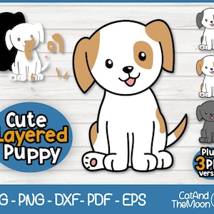 Cachorro Svg - Perro Marrón Svg, Archivos De Corte De Cachorro, Lindo Cachorro Svg, Kawaii Layered Svg, Perro Svg Cachorro, Animal Svg Kawaii, Archivos De Corte De Perro, Perro Lindo