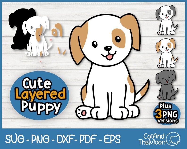 Puppy Svg - Brown Dog Svg, Puppy Cut Files, Cute Puppy Svg, Kawaii ...