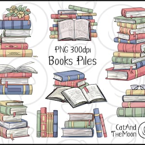 Stapel Bücher PNG Clipart - PNG mit transparentem Hintergrund, einfach zu verwenden, Pastellfarben Bücher, Buchstapel Clipart,libraryclipart, weicher Ton