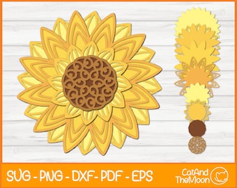 3D Sonnenblume geschnitten Datei, 3D Sonnenblume Mandala, 3D Sonnenblume Mandala, 3D Mandala, Sonnenblume Schnitt