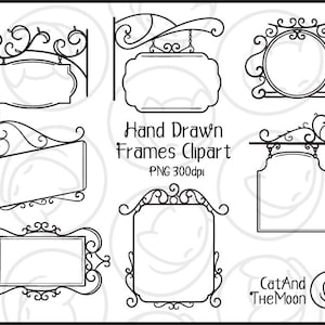 吊り下げサイン クリップアート - 落書きフレーム クリップアート、落書きフレーム、サイン クリップアート、サイン クリップアート、フレーム クリップアート、吊り下げサイン PNG、モノグラム フレーム