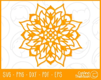 May include: A yellow mandala design with intricate details. The mandala is a circular pattern with a flower-like shape.