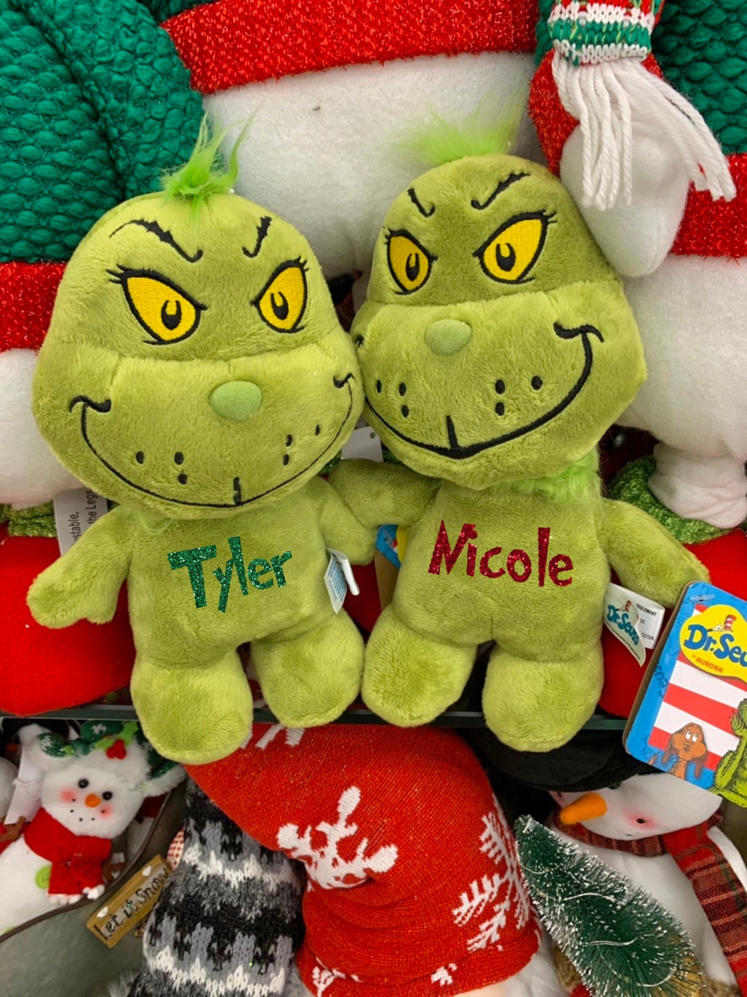 Dr Seuss the Grinch Plush, Plush Grinch Dolls Personalized