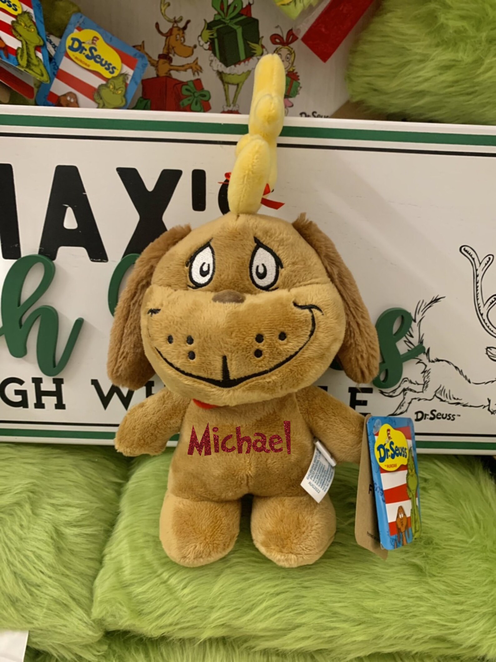 Dr. Seuss Max Plushdr Seuss the Grinch Plush Plush Grinch - Etsy
