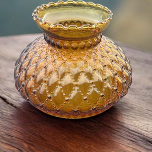 Amber Quilted Glass Shade - Etsy