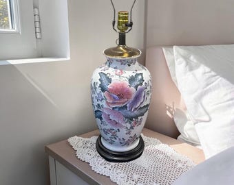Vintage Frederick Cooper Style  Chinoserie Ginger Jar Table Lamp