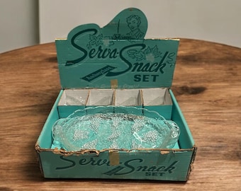 Vintage Anchor Hocking Snack Set, Vintage (model 600/76) - in