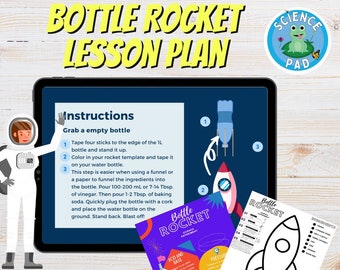 Bottle Rocket Experiment Lesson Plan | Neutralization Lab | Third Law | Pressure  |  Science Distance Learning  |  STEM activities challenge