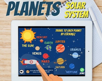 Planets of the Solar System Self-paced Boom Cards | Lesson Plan and Activity | Middle School Digital Science NGSS standards
