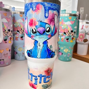 Disney Lilo & Stitch Beach Day 10-Ounce Tumbler Glasses | Set of 4