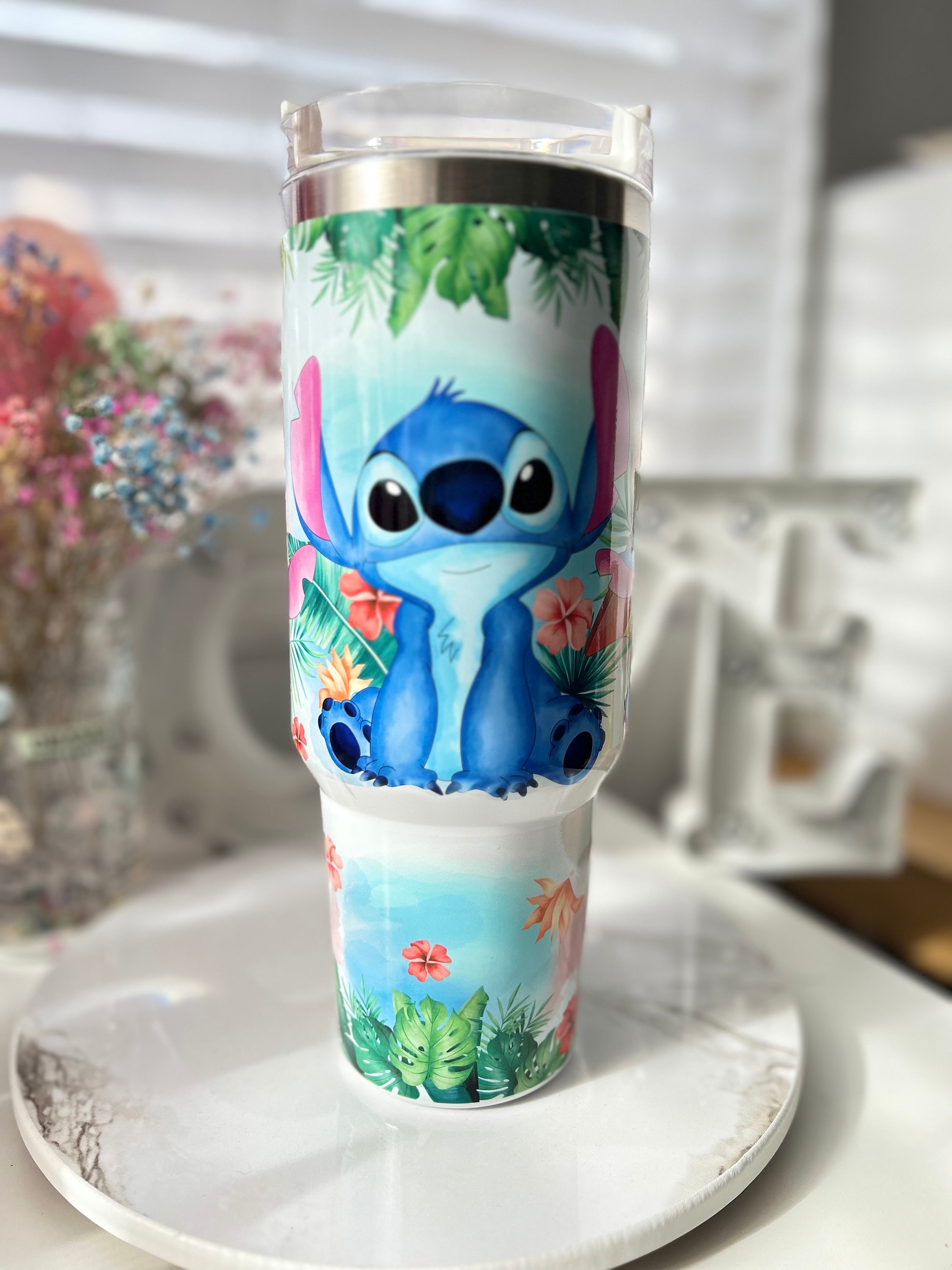 Lilo And Stitch Tumbler Stitch Surfing 40Oz Traveler Cup Tropical Aloha  Hawaiian Stainless Steel Stanley Tumbler Dupe With Handle 40 Oz NEW -  Laughinks