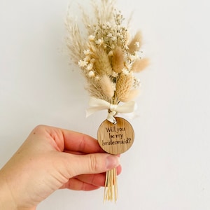 Bridesmaid proposal mini bouquet / mini dried flower posey / bridesmaid keepsake / bridesmaid gift / will you be my bridesmaid posey/