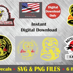 Cobra Kai Decals Digital Download SVG And PNG All 4