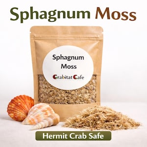 Sphagnum Moss | Hermit Crab Food | Humidity | Moss Pit | Substrate | Natural Habitat Burrowing Enrichment | Reptile & Bioactive Tanks