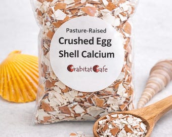 Crushed Egg Shell (Organic Pasture Raised) | Hermit Crab Food | Natural Calcium Supplement | Molting Support