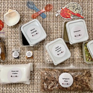 Image showing all items included in bundle in containers