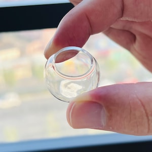 Dollhouse miniature glass bowl miniature fish bowl