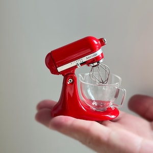 1/6 scale miniature stand mixer dollhouse kitchenware tilt-head stand mixer for dolls house