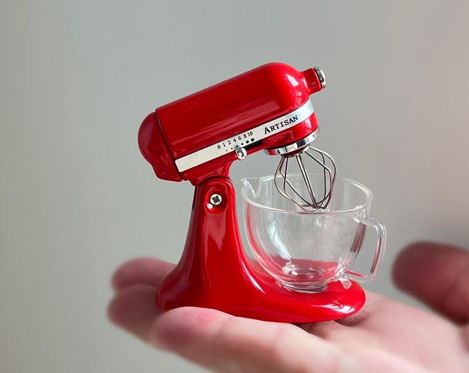 1/6 scale miniature stand mixer dollhouse kitchenware tilt-head stand mixer for dolls house