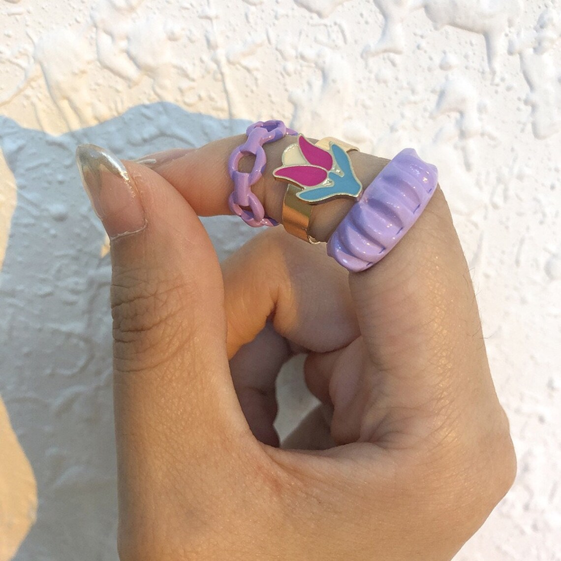 Colorful Resin Rings Chunky Resin Rings For Women 3 Piece Etsy