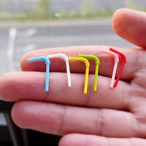 1:12 Dollhouse Miniature Straw Plastic Mini Straw