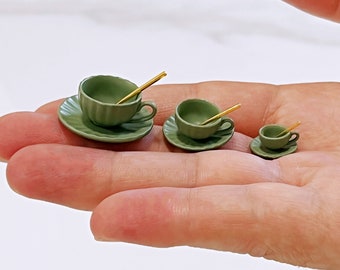 Super Süße Mini-Kaffeetasse Mit Löffel – Perfekte Puppenhaus-Deko Im Maßstab 1:12