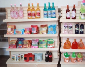 170 Pezzi Set Giocattolo Mini Supermercato Per Casa Delle Bambole – Scaffali A 4 Piani, Cibo In Miniatura, Bottiglie E Cestini – Gioco Di Ruolo Per Bambini