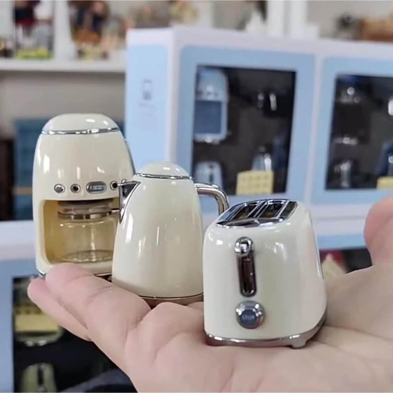 Miniature Maker Machine 1/6 Scale Miniature Coffee Maker Miniature Filter Coffee Machine Mini ...